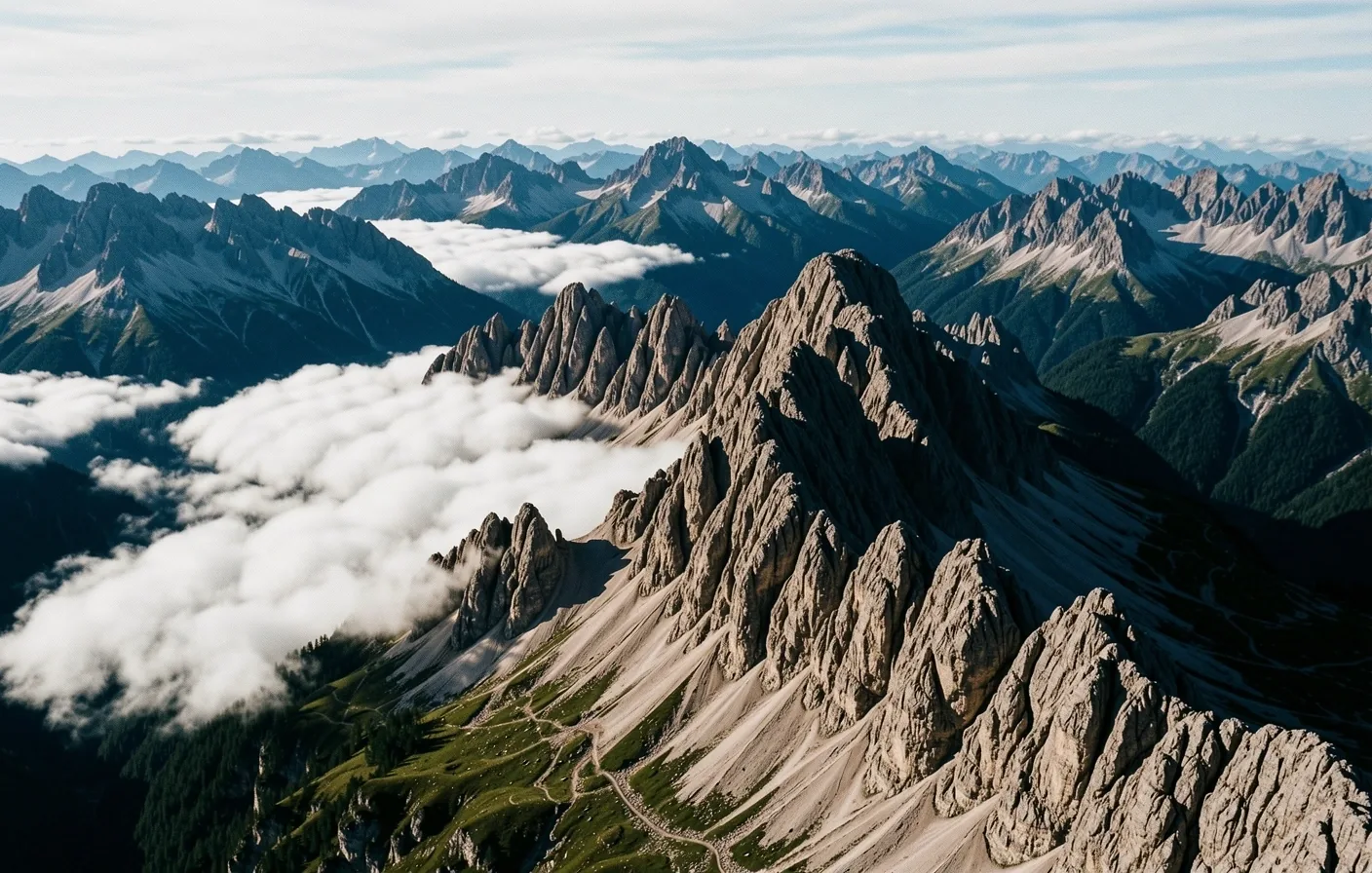 High-altitude Swiss mountain range